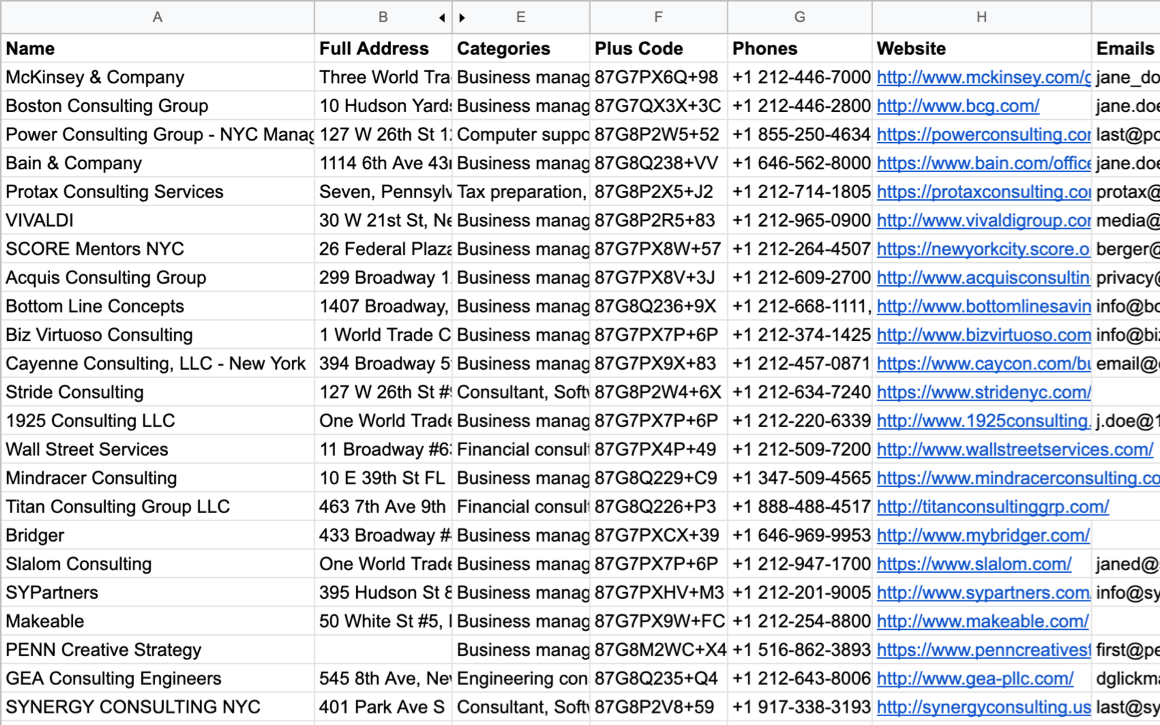 Google Maps Scraper - Excel